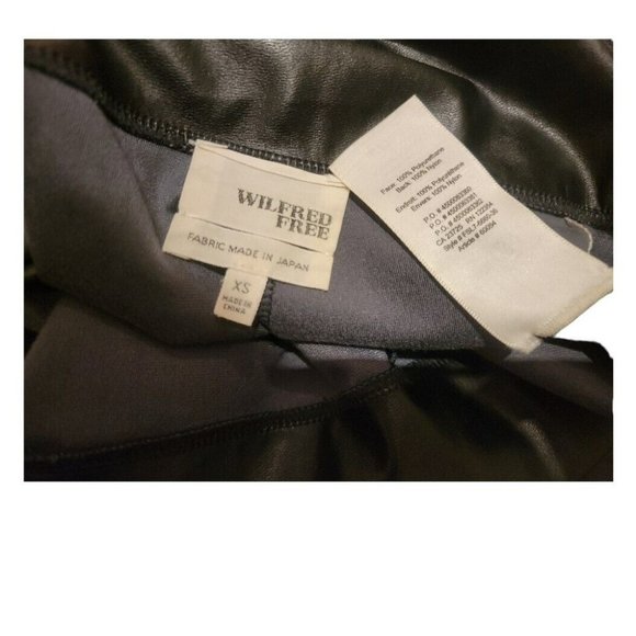 Aritzia Wilfred Free Black Daria Pant High-waisted Vegan Leather leggings XS - Picture 12 of 12